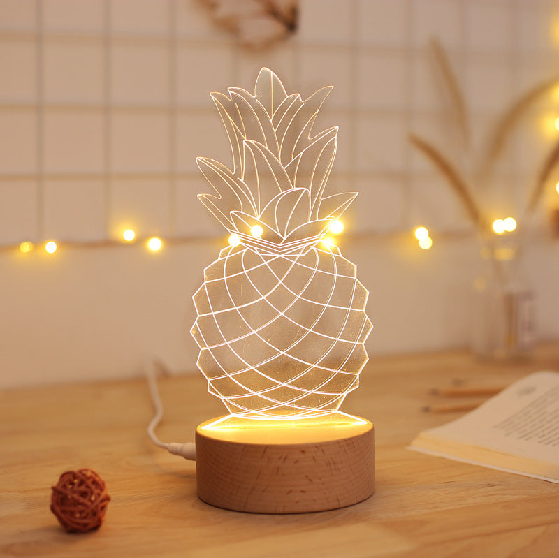 Bedside pineapple table lamp