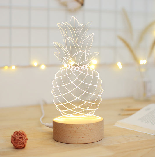Bedside pineapple table lamp